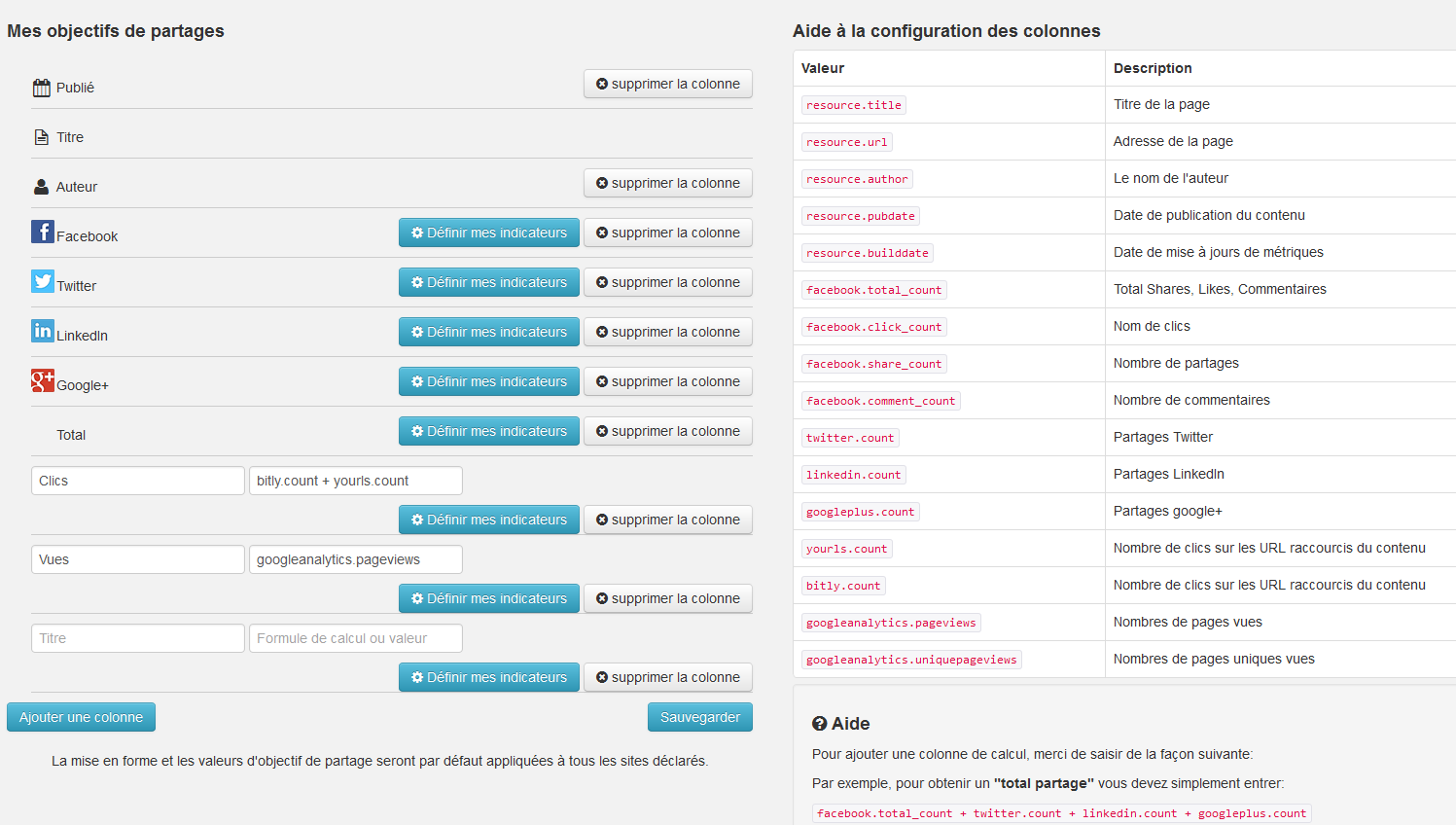 Ajout de services SocialShare
